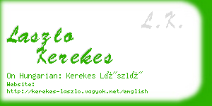 laszlo kerekes business card